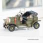 Mobile Preview: Handgefertigtes Mini Modellfahrzeug Retro Cabrio schlammgrün (15 cm)